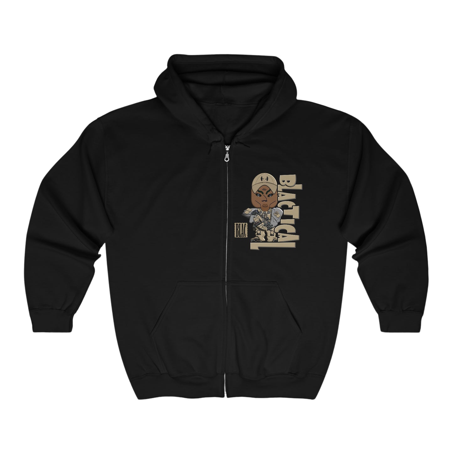 (Blac) BLACTICALUnisex Heavy Blend™ Full Zip Hooded Sweatshirt