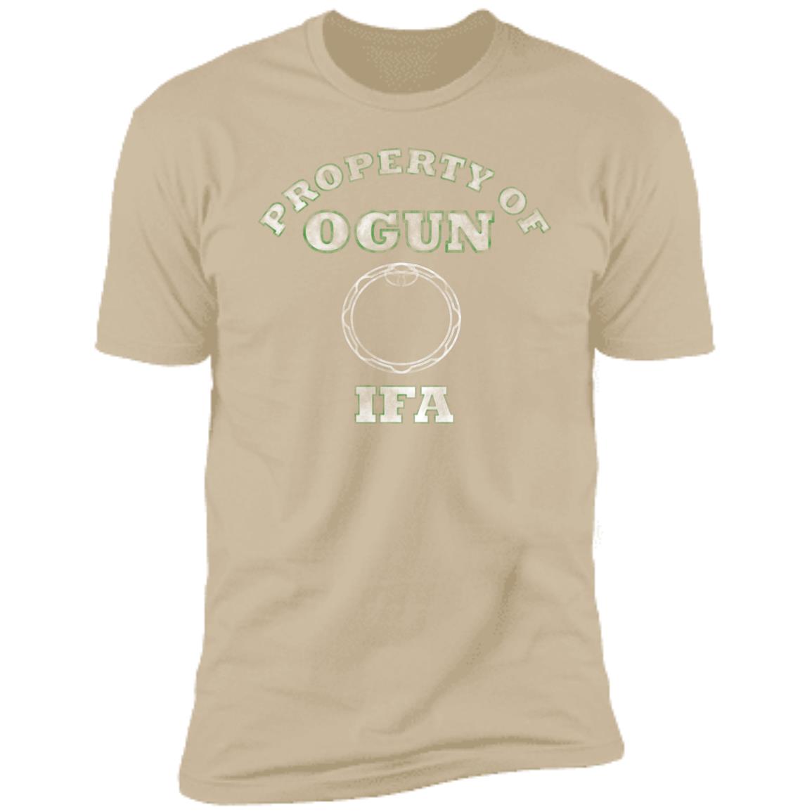 property of ogun white green outline faded