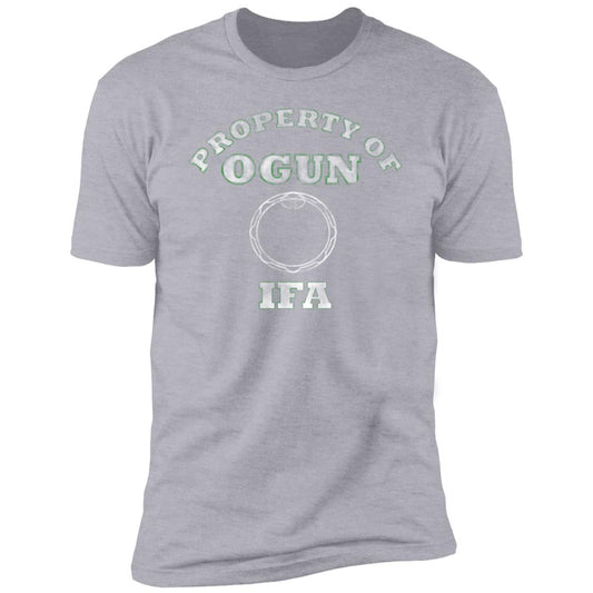 property of ogun white green outline faded