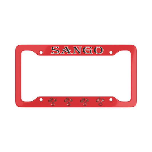 (SANGO) RED License Plate Frame
