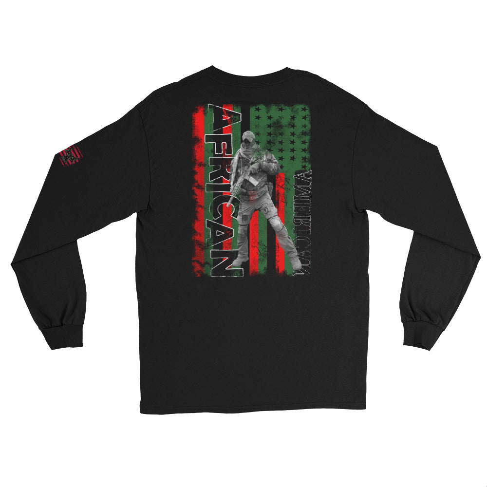 Men’s Long Sleeve Shirt (LONE OP BLAC THANG)