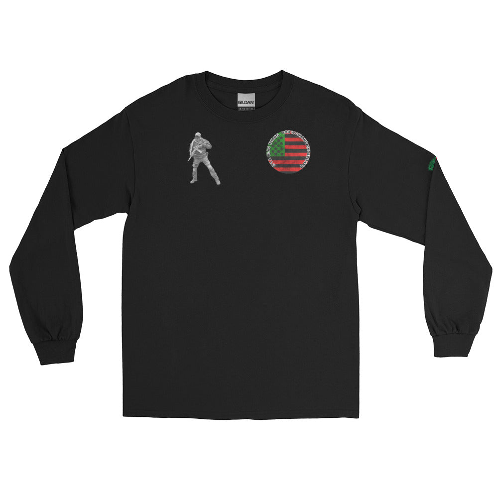 Men’s Long Sleeve Shirt (LONE OP BLAC THANG)