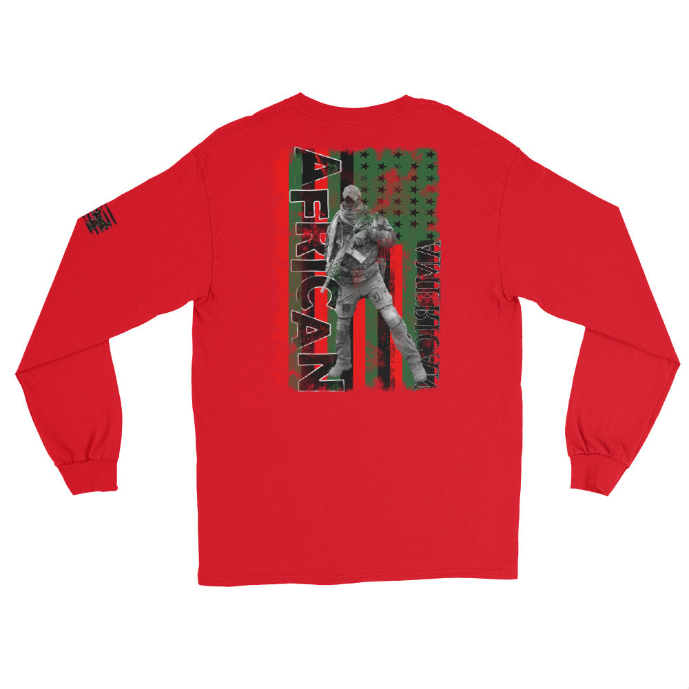 Men’s Long Sleeve Shirt (LONE OP BLAC THANG)