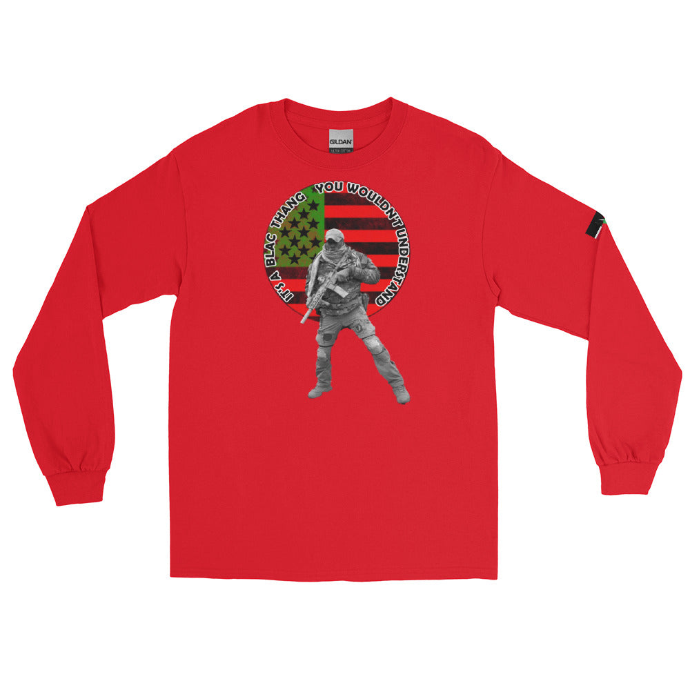 Men’s Long Sleeve Shirt (BLAC THANG) L/O