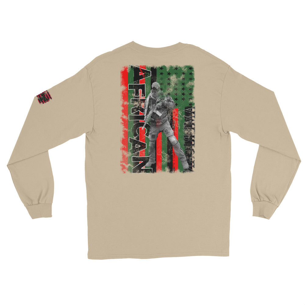 Men’s Long Sleeve Shirt (LONE OP BLAC THANG)