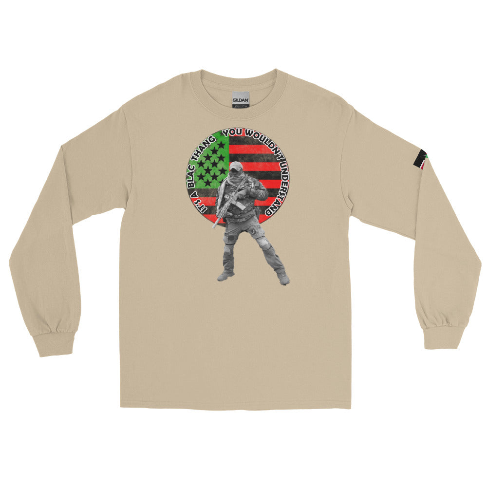 Men’s Long Sleeve Shirt (BLAC THANG) L/O