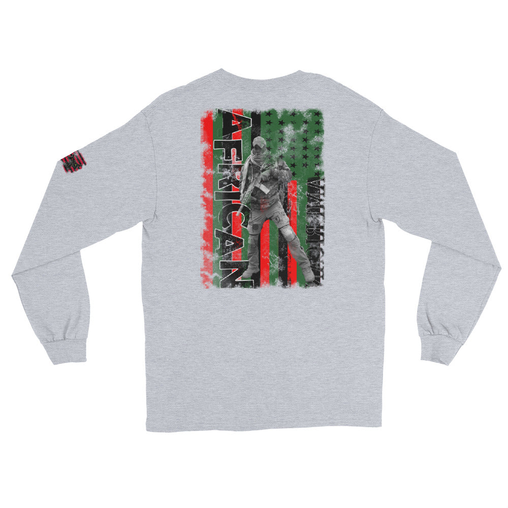 Men’s Long Sleeve Shirt (LONE OP BLAC THANG)