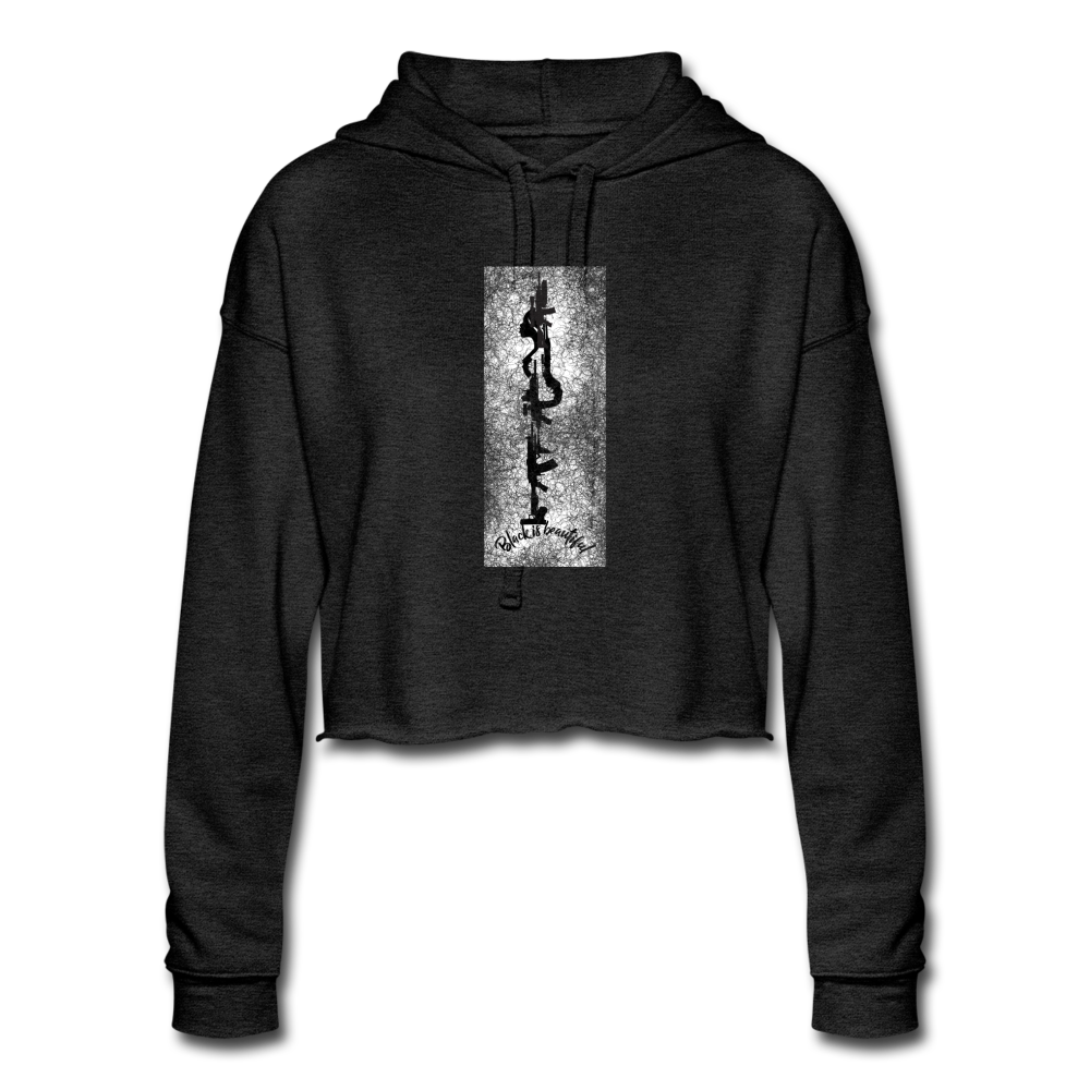 LADY GUN Women's Cropped Hoodie - deep heather