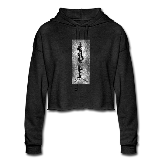 LADY GUN Women's Cropped Hoodie - deep heather