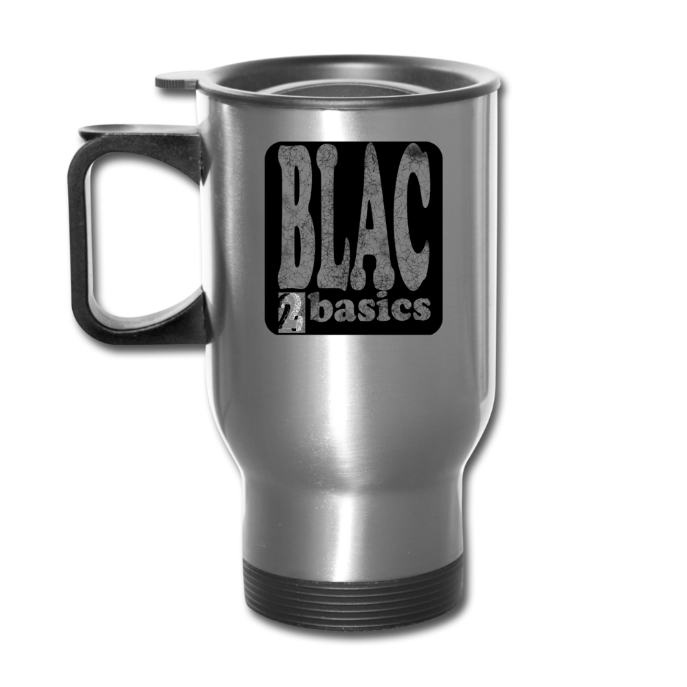 EM,BLAC2 Travel Mug with Handle - silver